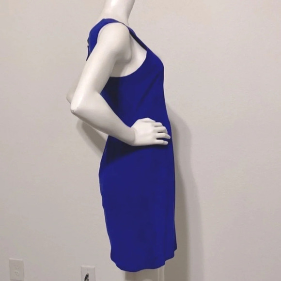 Lucky Brand Cobalt Blue Goat Leather Suede Dress Size M - Picture 7 of 10